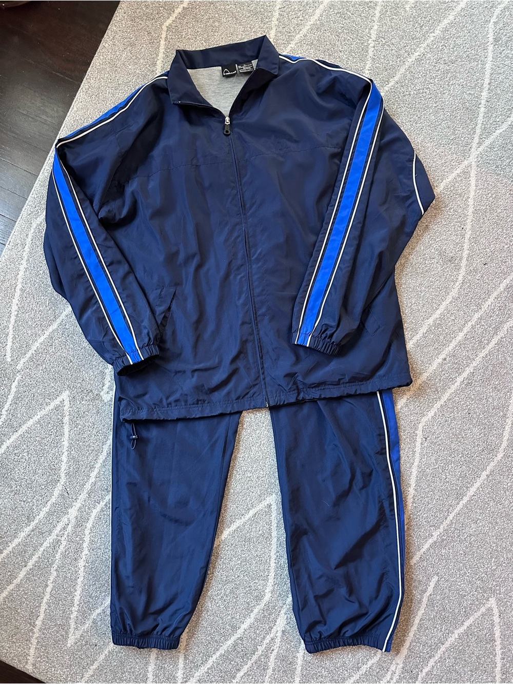 Head Vintage 80s 90s Navy Blue Jersey Lined Track Suit